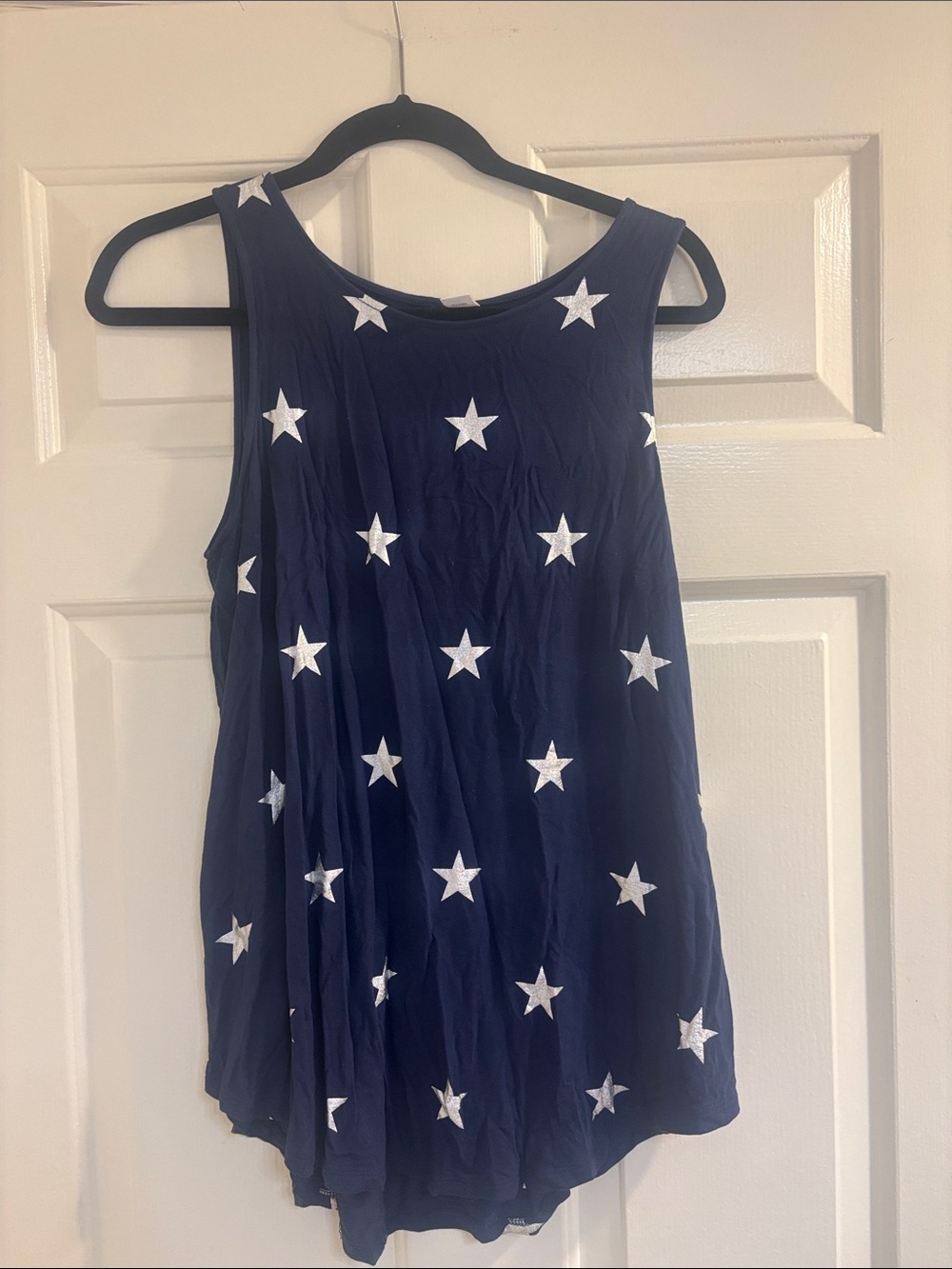 Old Navy Navy Blue Sleeveless Tank with White Star Print